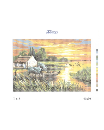Vyšívací sada 40x30 cm, vzor T-113