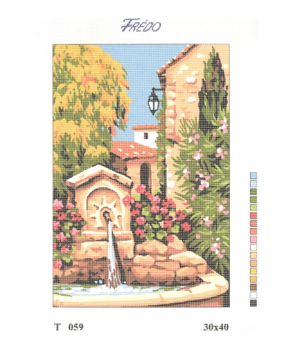 Vyšívací sada 30x40 cm, vzor T-059