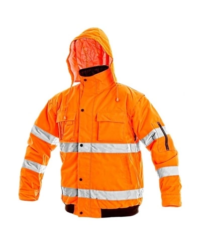 Pánská zimní reflexní bunda LEEDS oranžová