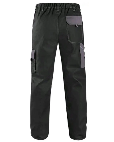 Kalhoty pánské monterkové do pasu LUXY JOSEF, černo-šedé 2.jpg