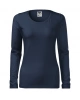 Dámské tričko SLIM, dlouhý rukáv - námořní modrá