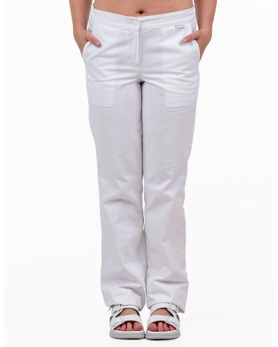 Dámské pracovní zdravotnické kalhoty LEONA - bílé