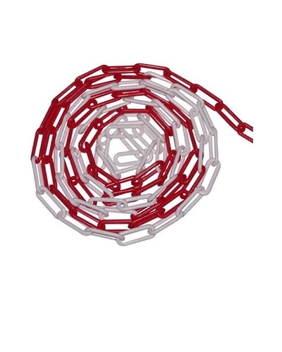 Plastový řetěz červeno-bílý