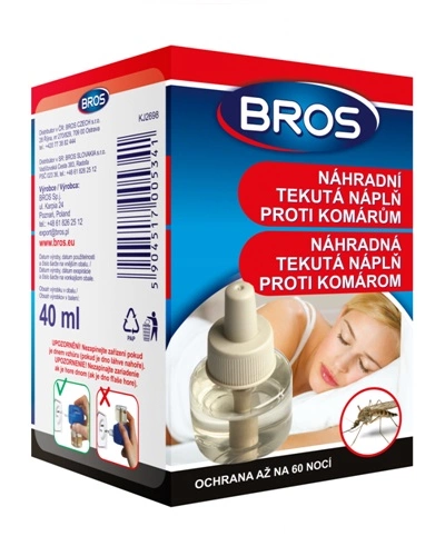 BROS, náhradní náplň tekutá proti komárům do elektrického odpařovače