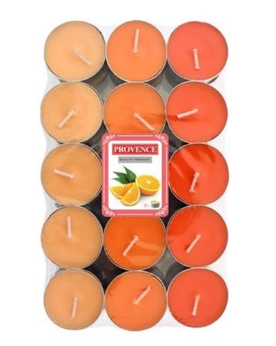 Čajové svíčky 30ks pomeranč