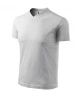 Unisexové tričko V-NECK - světle šedý melír