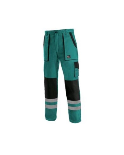 Kalhoty pánské montérkové CXS LUXY BRIGHT, pas, zeleno-černé 1020-028-510
