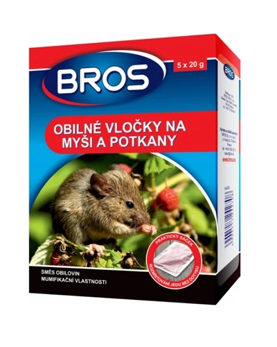 Obilné vločky na myši a potkany BROS 5x20 g