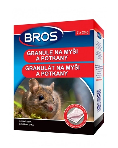 Granule na myši a potkany BROS 140 g