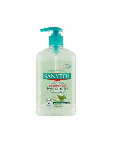 Sanytol, dezinfekční mýdlo, Hydratující, zelený čaj + aloe vera, 250 ml