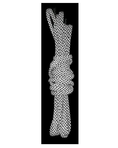Reflexní tkaničky do obuvi, kulaté, černé, 130 cm