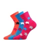 Ponožky Jana 44, hvězdy, korálová, modrá, magenta