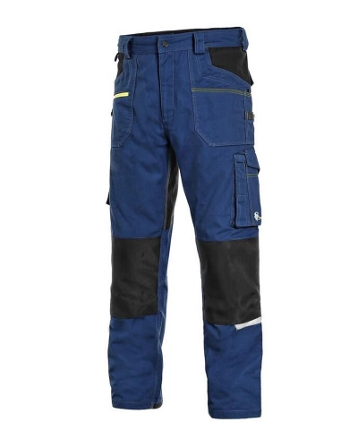 Kalhoty pánské montérkové CXS STRETCH, tmavě modré-černé