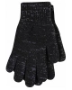 Pletené rukavice VIVARO černo-stříbrná