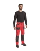 Kalhoty pánské montérkové HANS, do pasu, červená/antracit