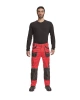 Kalhoty pánské montérkové HANS, do pasu, červená/antracit