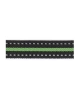 Popruh, šíře 20mm, tl. 1,8mm, černý+reflex, zelený pásek, 325 404 020 920-77