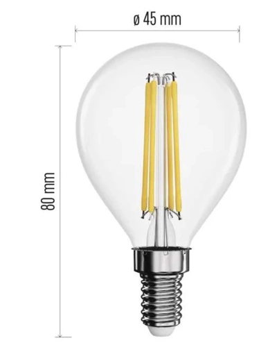 Žárovka LED Filament Mini Globe, 3,4W, E14, teplá bílá   2.jpg