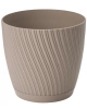 Květináč MIKA ECO s podmiskou plastový d15x14cm hnědo-šedý.jpg