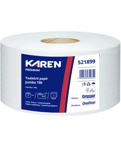 Toaletní papír Jumbo Karen 19cm 2VR 521899