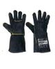 Pracovní ochranné rukavice svářečské, černé