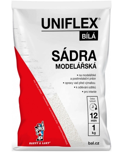 Uniflex sádra bílá modelářská, 1 kg