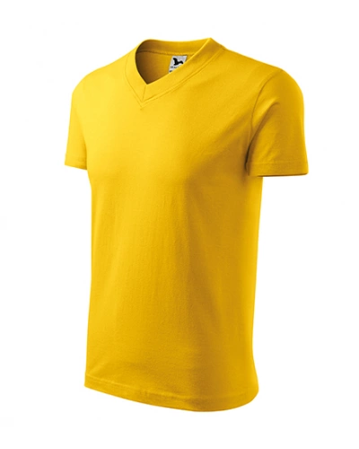 Unisexové tričko V-NECK - žlutá