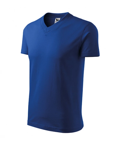 Unisexové tričko V-NECK - královská modrá