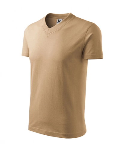 Unisexové tričko V-NECK - písková