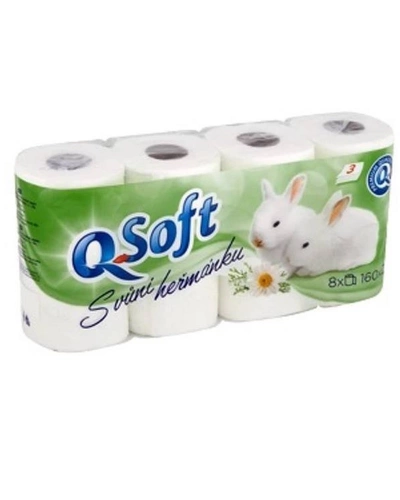 Toaletní papír Q Soft s vůní heřmánku 3VR 8 ks