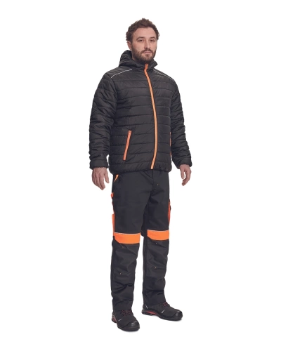 Bunda pánská zimní MAX VIVO LIGHT, černá/oranžová