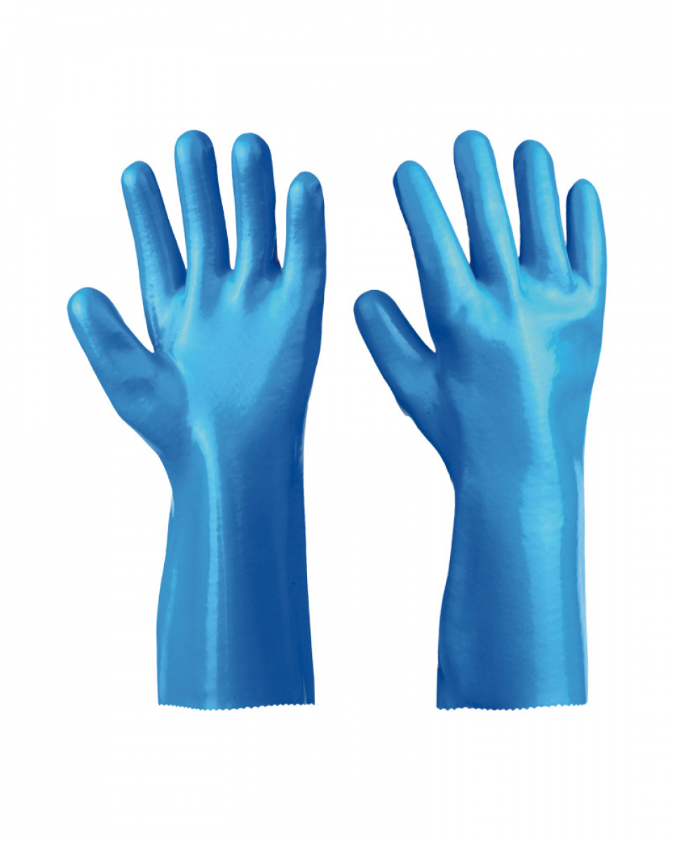 Levně Rukavice pracovní chemické UNIVERSAL, 35 cm, modré, 10,5