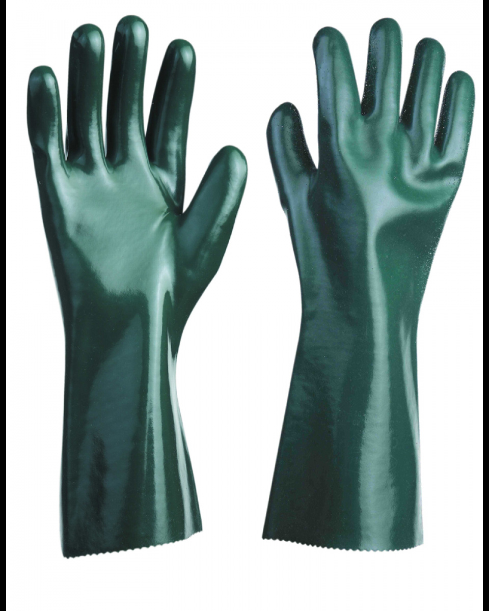 Levně Rukavice pracovní chemické UNIVERSAL, 35 cm, zelené, 10,5