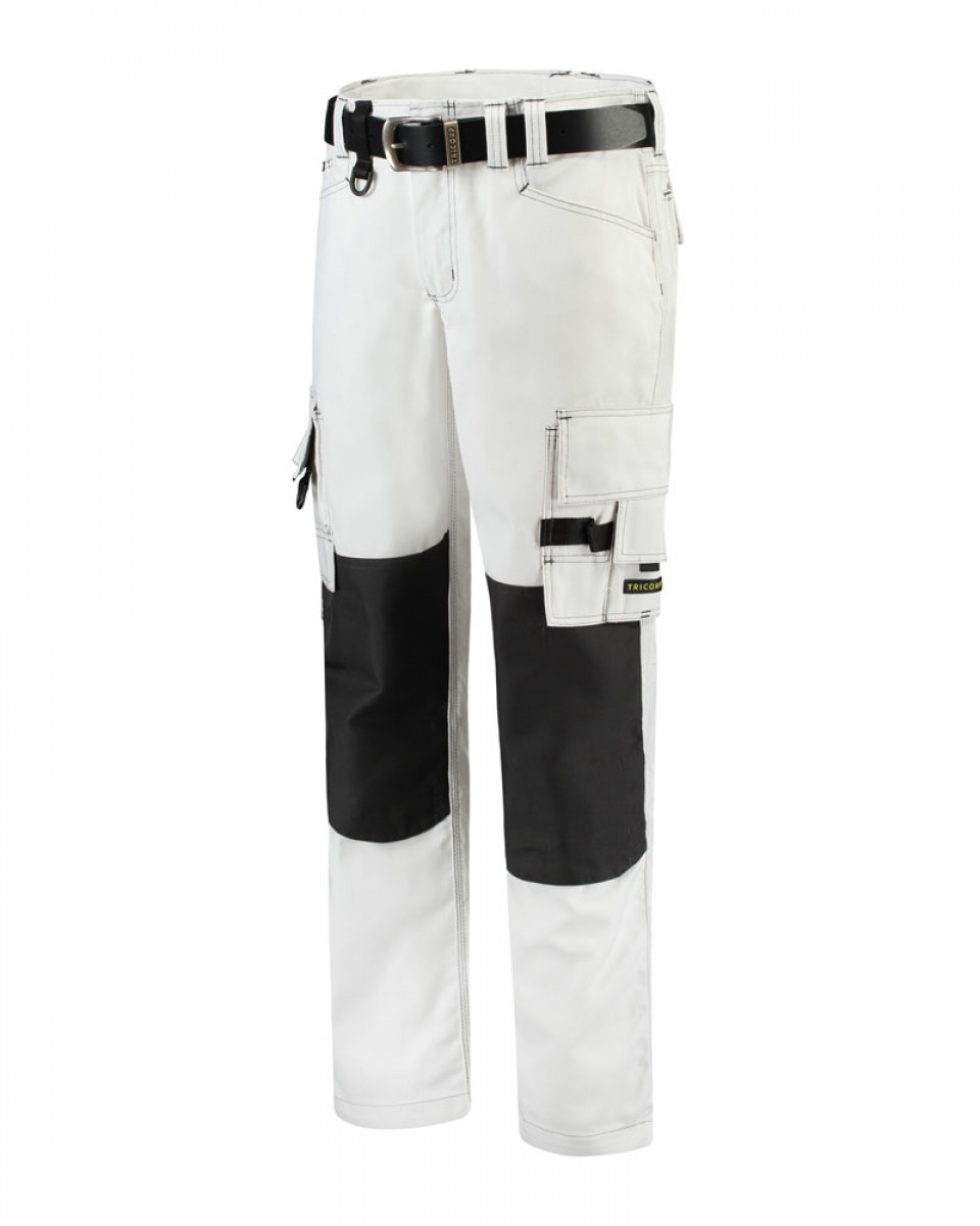Levně Pracovní kalhoty unisex CANVAS WORK PANTS T61 - bílá