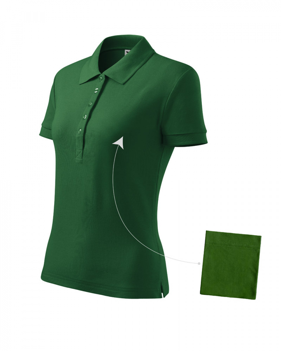 Levně Polokošile dámská Cotton 213 - S-XXL - lahvově zelená