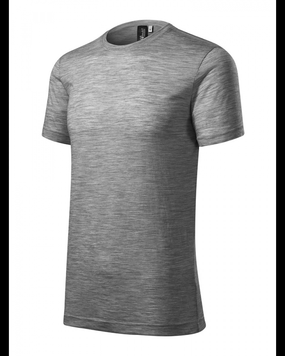Levně ESHOP - Pánské triko MERINO RISE 157 - tmavě šedý melír