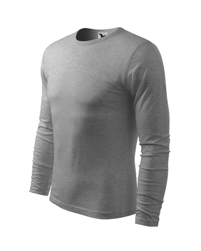 Pánské tričko FIT-T LS - tmavě šedý melír