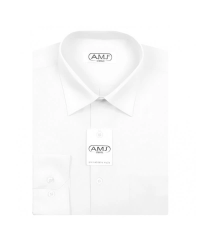 Pánská košile AMJ CLASSIC, dlouhý rukáv, bílá