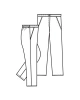 Dámské kalhoty LEONA, do pasu, VS176