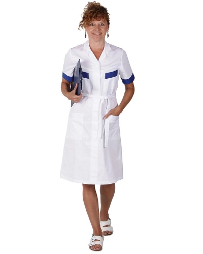 Zdravotnické šaty XANDRA - bílé