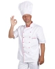 Pánský kuchařský rondon, dvouřadý, 0416, bílý