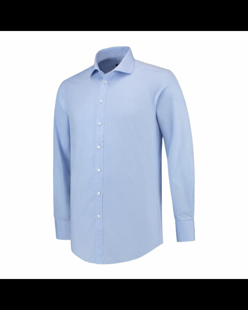 Levně Pánská košile FITTED STRECH SHIRT T23 - modrá