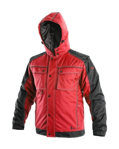 Pánská bunda CXS IRVINE, zimní, červeno-černá