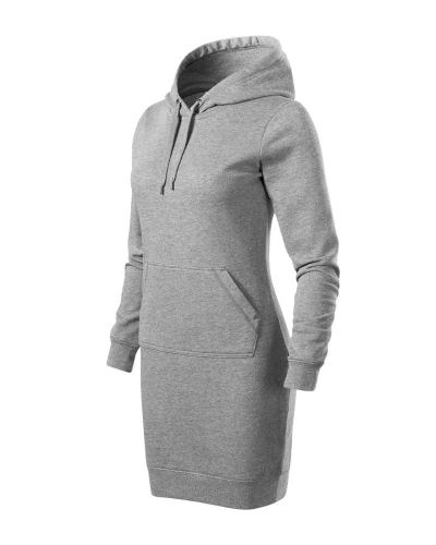 Dámské šaty SNAP 419 - tmavě šedý melír