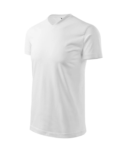 Unisex tričko HEAVY V-NECK - bílá