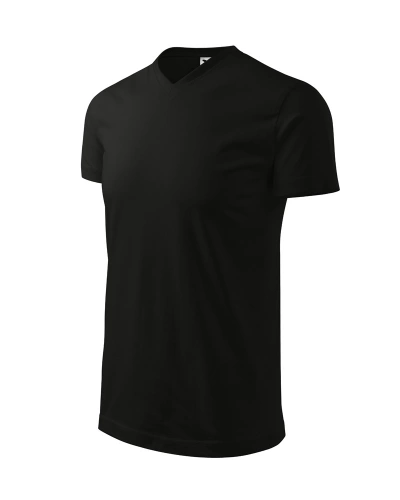 Unisex tričko HEAVY V-NECK - černá
