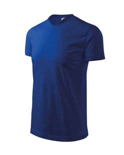 Unisex tričko HEAVY V-NECK - královská modrá