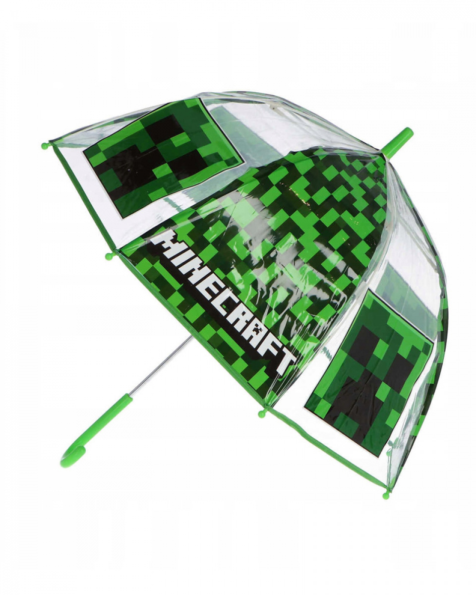 Levně Deštník dětský kopule MINECRAFT - zelený