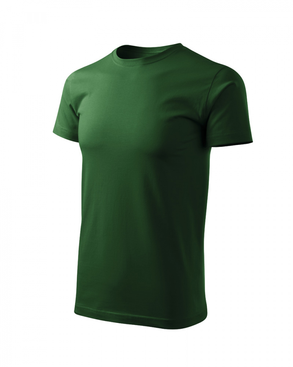 Levně ESHOP - Pánské triko BASIC FREE F29 - S-XXL - lahvově zelená