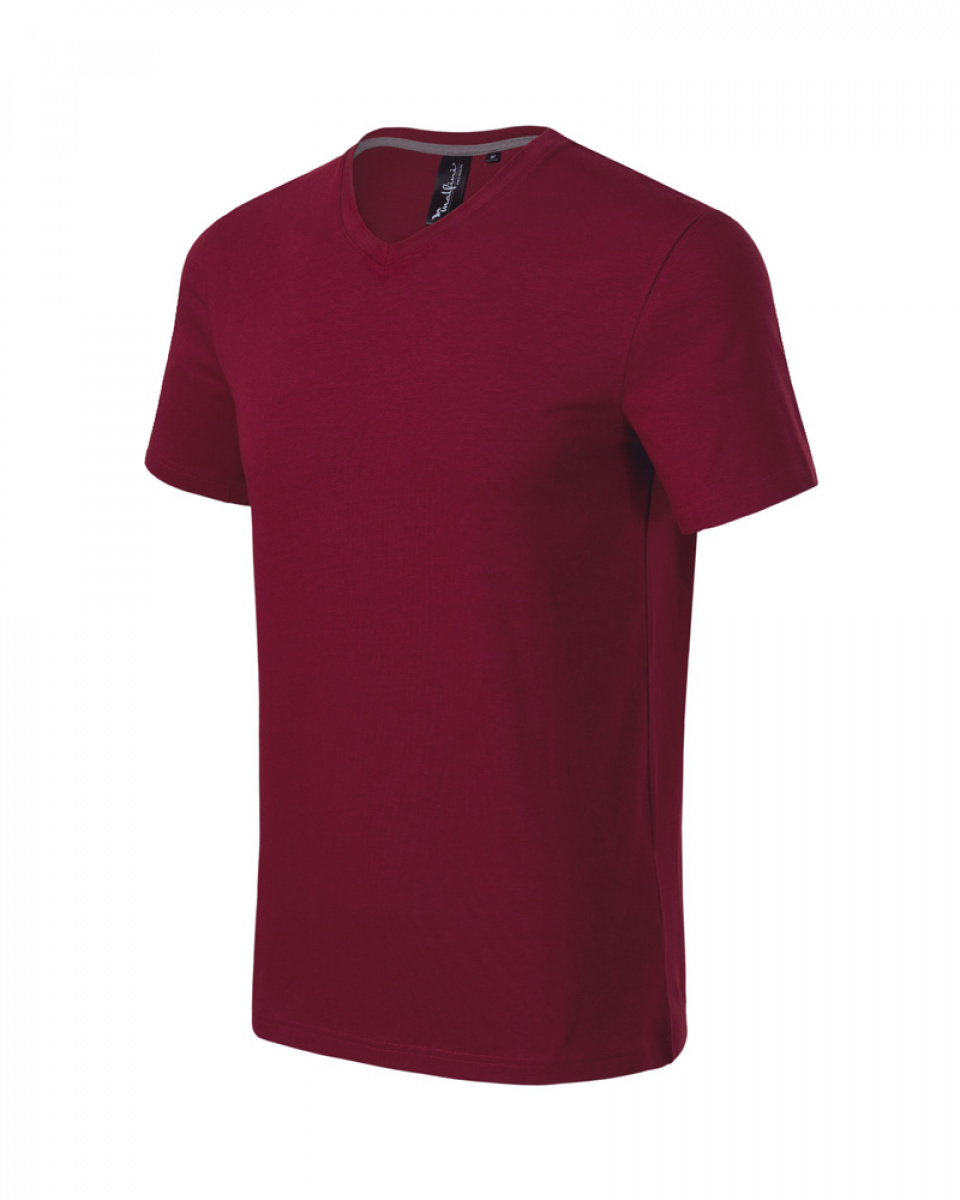 Tričko ACTION V-NECK, pánské, S-XL- garnet